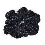 DAIIIBABYYY  -  Autumn Winter New Style Corduroy Floral Scrunchies Oversized Velvet Black Hair Ties Ropes Women Young Girls Elegant Hair Bands
