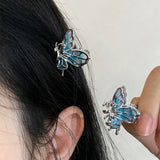 Daiiibabyyy  Fashion Butterfly Hair Claws Geometric Hair Clips for Women Hairgrips Y2K Small Size Alloy Hairpin Girls Mini Hair Accessories