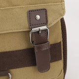 Daiiibabyyy  Canvas retro backpack, outdoor hiking, multifunctional, multi compartment, chest bag, side backpack