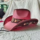 Daiiibabyyy  Summer cowboy straw hat for woman hand-woven hollow design imitation jade sapphire hat summer sun hat for man2022