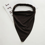 Daiiibabyyy  New Fashion Bohemian Solid Color Hair Scrafs Turban Headband Sweet Cotton Headscarf Triangle Bandanas For Women Hair Accessories