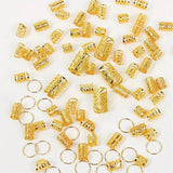 DAIIIBABYYY  -  85Pcs Hollow Out Hair Ring Dreadlocks Beads Hair Braid Rings Clips Dread Locks Hair Braiding Metal Cuffs Decoration/accessories