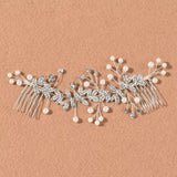Daiiibabyyy  1 Piece Leaf Bohemian Hair Comb, Elegant Fairy Style, Perfect for Bridal Wedding, Bridesmaid Hairstyles, Flower Girl Outfits