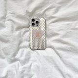 Daiiibabyyy  Meteor IND Laser Full Screen Wave Point Love Bear Phone Case for iPhone 11 12 13 14 15 16 17 Pro Max