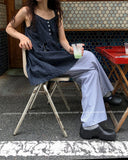 Daiiibabyyy  Retro Button-Up Denim Vest Dr Women's Summer New Sle Layered Svel ort Skirt Inner Wear Casual Street Sle