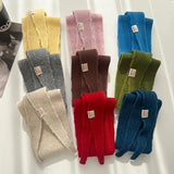 Daiiibabyyy  Sophie Scarf Niche Design 100% Wool Scarf Female Atmosphere Versatile Scarf Lazy  French Neck Scarf Tide Streetwear Scarves