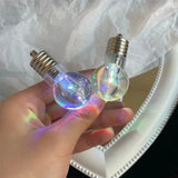 Daiiibabyyy  New Funny Light Bulb Hairpin Female Luminous Duckbill Hair Clip Dancing Party Led Headwear Glowing Light Bulb Hair Accessories