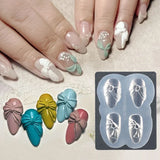 Daiiibabyyy  5D Silicone bear butterfly Mold Nail Carving Stamping Plate UV Gel Polish Manicure Mould DIY Nail Art Decorations Tools Fashion