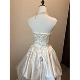Daiiibabyyy  Simple Strapless Wedding Dresses Korea Satin Tulle Photo Shoot Ball Gowns Tiered Princess Floor-Length Bridal Gown Customized