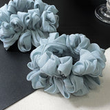 Daiiibabyyy  1PC Light Blue Chiffon Hair Scrunchies Set, Soft And Elegant Hair Ties, Fashionable Hair Accessories For Women