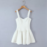 Daiiibabyyy  Sexy Floral Stripes Print V neck Bow Lacing Up Sling Dress Women Zipper Back Low Waist Spliced Lace Swing Short Vestidos Robe