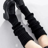 DAIIIBABYYY  -  40cm Women's Autumn Long Socks Knitted Foot Cover Leg Warmers Y2K Winter Protector Stocking Legging Non-Slip Home Ladies Socks