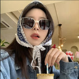 DAIIIBABYYY  -  Gentle Lace Hair Scarf Photo Props Sweet Headband Turban Multicolor Photo Hair Accessories Hair Band Strap Women Girls