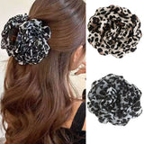 Daiiibabyyy  2/4-Piece Set of Stylish and Elegant Leopard Print Rose Red Hair Clips, Shark Clips for Back of the Head, Hair Accessories for Women, Suitable for Everyday Versatile Use