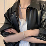 Daiiibabyyy 925 Sterling Silver Bead Korean INS Bracelet For Women Versatile Fashion Temperament Jewelry Gift Dropshipping