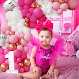 Daiiibabyyy Pink Rose Gold Macaron Balloon Garland Arch Kit Birthday Party Decoration Kids Wedding Birthday Party Supplies Baby Shower Balon