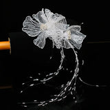 Daiiibabyyy  Beautiful and Elegant Bride Flower Hairband Headwear Hair Style Tassel Headbands Wedding hair Accessories