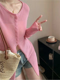 DAIIIBABYYY  -  Temperament Versatile Sunscreen Sweater Women's Niche Long-sleeved Thin Summer Top