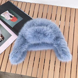 Daiiibabyyy  Lamb Fur Cap Solid Color Men Women Pilot Hat Anti-cold Warmer Faux Fur Pilot Cap Adjustable Soft Ear Protection Hat Daily
