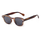 Daiiibabyyy  Vintage Fashion Shell Round Sunglasses Women Men Brand Design Retro Rivet Yellow Blue Lens Square Sun Glasses Female UV400