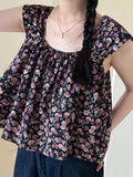 DAIIIBABYYY  -  Summer Korean Version of Age Reducing Floral Camisole Vest for Women's Versatile Sleeveless Vacation Style Doll Top