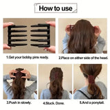 Daiiibabyyy  Vintage Square Interlocking Hair Clip for Women - Matte Plastic Claw Comb, Anti-Slip Ponytail Holder Updo Hair Accessories