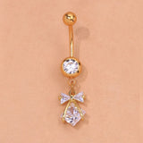 DAIIIBABYYY  -  Fashion Crystal Belly Button Piercing Gold Color Sexy Body Jewelry for Women Belly Navel Ring
