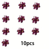 Daiiibabyyy  Side Hairpin Red Bauhinia Flower Straight Clip Seaside Holiday Essential Sweet Duckbill Clip Female Double Flower Hairpin