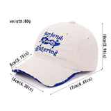 DAIIIBABYYY  -  Punk Letters Embroidery Street Baseball Cap For Men Women Solid Color Snapback Sun Caps Soft Cotton Hip Hop Dad Trucker Hats