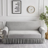 DAIIIBABYYY  -  1pc Jacquard Waterproof Sofa Slipcover Non-slip Stretch Sofa Cover Skirt Couch Cover for Bedroom Office Living Room Home Decor