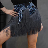 Daiiibabyyy  New Latin Dance f Skirt Adult Women's Irregular Tassel Bum Towel Practice Dance ort Skirt Latin Dance Sportswear Yoga Fi...