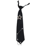 Daiiibabyyy  Simple Korean Style Star Tie Choker JK Long Necktie Academic Style Tassels Shirt Tie Daily