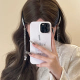 Daiiibabyyy  Neo Chinese Style Flocking Chinese Knot Rhinestones Imitation Pearl Water Drop Long Chains Retro Fringe Magnificent Hair Clips