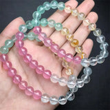 DAIIIBABYYY  -  7.5MM Natural Colored Topaz Bracelet Jewelry For Woman Men Healing Fengshui Stretch Fashion Gift 1PCS