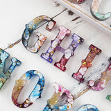 Daiiibabyyy DIY Crystal Epoxy Resin Mold Punk Letter Keychain Pendant Silicone Mold