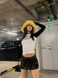 Daiiibabyyy  Ins Bright Yellow Imitation Mink Fur Bucket Hats Women Winter Fluffy Plush Basin Caps Female Advanced Warm Sun Panama Korea New