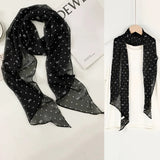 DAIIIBABYYY  -  Polka Dots Chiffon Transparent Breathable Sunscreen Shawl Female Summer Thin Long Beach Towel Sun Silk Scarf