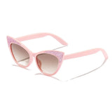 Daiiibabyyy  Shades Eyewear Cat Eye Sunglasses Anti Radiation Glass Kid Sunglasses Blocking Sunglasses Sun Protection Photography Props