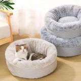 DAIIIBABYYY  -  Warm Cat Bed House Round Bed Sleeping Mat Pad Pet Cushion Puppy Nest Shell for Small Dog Cat