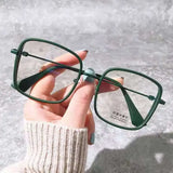 DAIIIBABYYY  -  Square Blue Light Blocking Glasses Man and Women Pink Wine Black Square Frame Eyeglasses Fashion Vision Spectacles Oculos