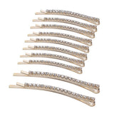 Daiiibabyyy  Shiny Rhinestone Hairpins for Women Fashion Simple Gold Silver Color Hair Clip Girl Hair Accessories Hairgrips Jewelry Gift