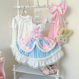 DAIIIBABYYY  -  Japan Anime Lolita Jsk Mini Dress Set Women Sweet Magic Ruffles Princess Cosplay Costumes Party Dresses Cute Dress