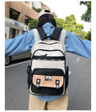 Daiiibabyyy  New Korean Style Travel Backpack Large Capacity Multi-pockets Student School Bag Waterproof Laptop Backpack Daily Use