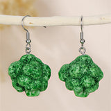 Daiiibabyyy  Bohemia Earrings Simulated Vegetable Dangle Earring Lettuce, Korean Style Cute Earrings Broccoli Alloy Mushroom Earrings