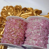 Daiiibabyyy  1 Meter Pink Purple Zircon Crystal Pendant Copper Chain for DIY Necklace Bracelet Clothing Chain Accessories
