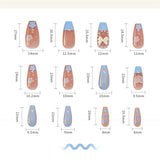 Daiiibabyyy 24pcs/box Butterfly Rhinestone Nail Art Wearable Detachable Press on Fake Nails Tips with Glue Super Shiny Fashion Finished Nail