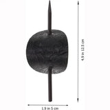 Daiiibabyyy  Fashion Leather Hair Clip with Stick Hair Barrette Hair Tie Hair Slide Oval Shape Hair Pins Ponytail Holders Hair Styling Tools