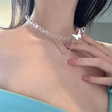 Daiiibabyyy  New Korean Butterfly Choker Necklace For Women Ladies Exquisite Love Heart Clavicle Chain Necklace Jewelry Gift