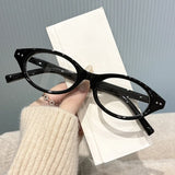 Daiiibabyyy  Small Frame Finished Reading Glasses 0+0.5+1.0+1.5+2.0+2.5+3.0 +3.5 +4.0 Elliptical  Full Frame Anti Blue Light Eyeglass Lenses