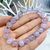 DAIIIBABYYY  -  Natural Purple Agate&Cinnabar Bracelet Gemstone Crystal Jewelry Bangle For Women Healing Bohemia Holiday Gift 1pcs 10MM